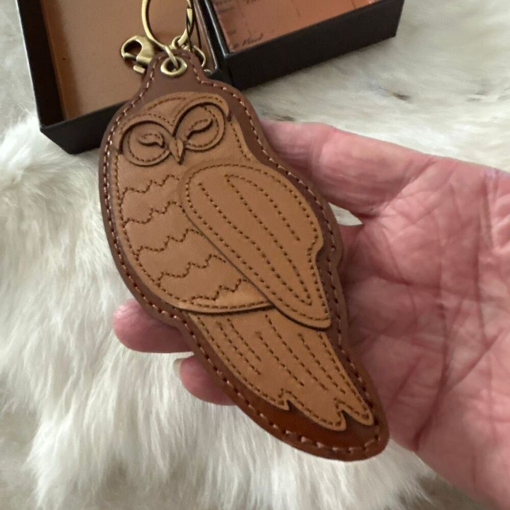 Patricia Nash Leather Owl Keychain NWT